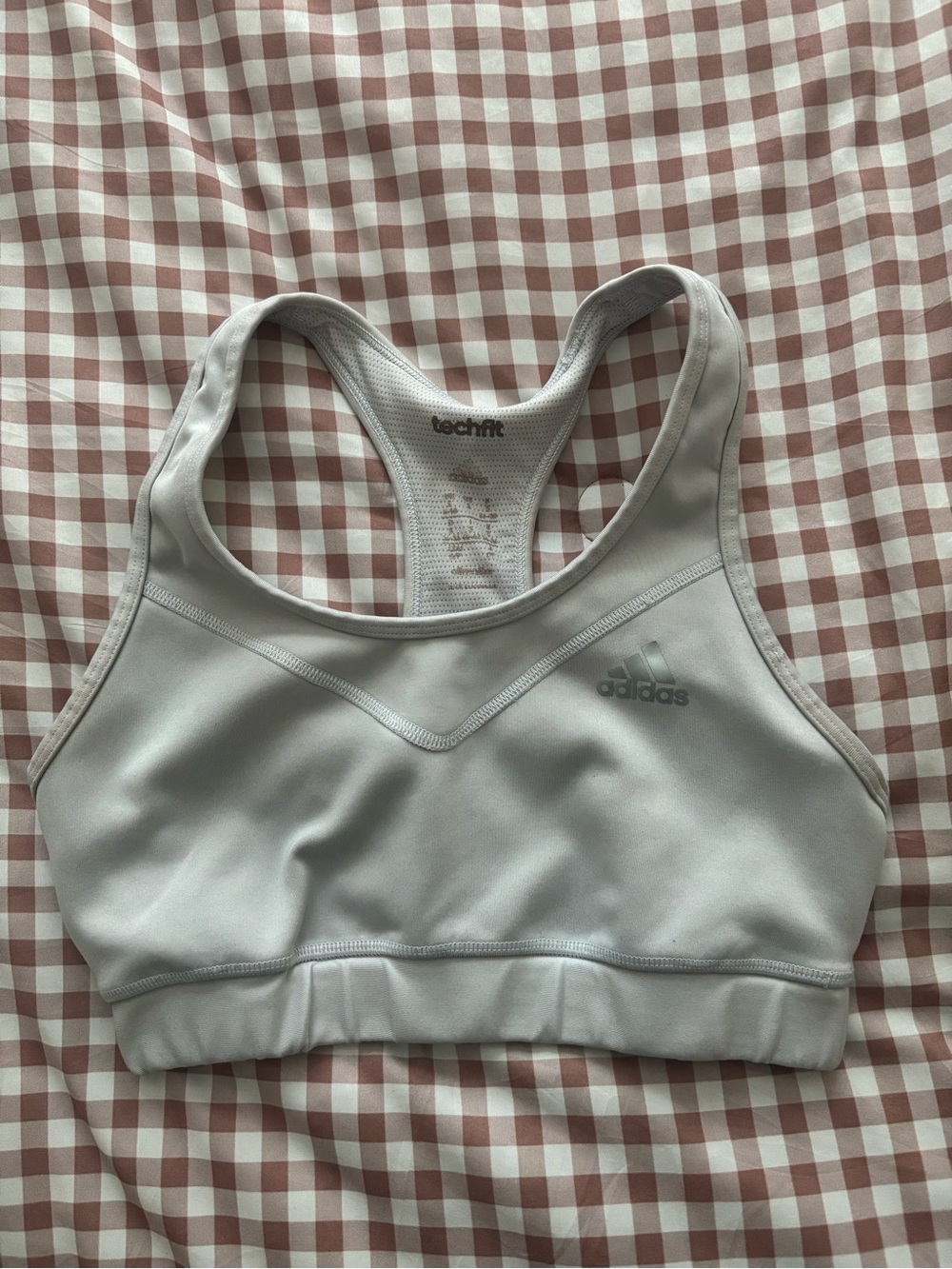 Adidas Women’s White Techfit Sports Bra